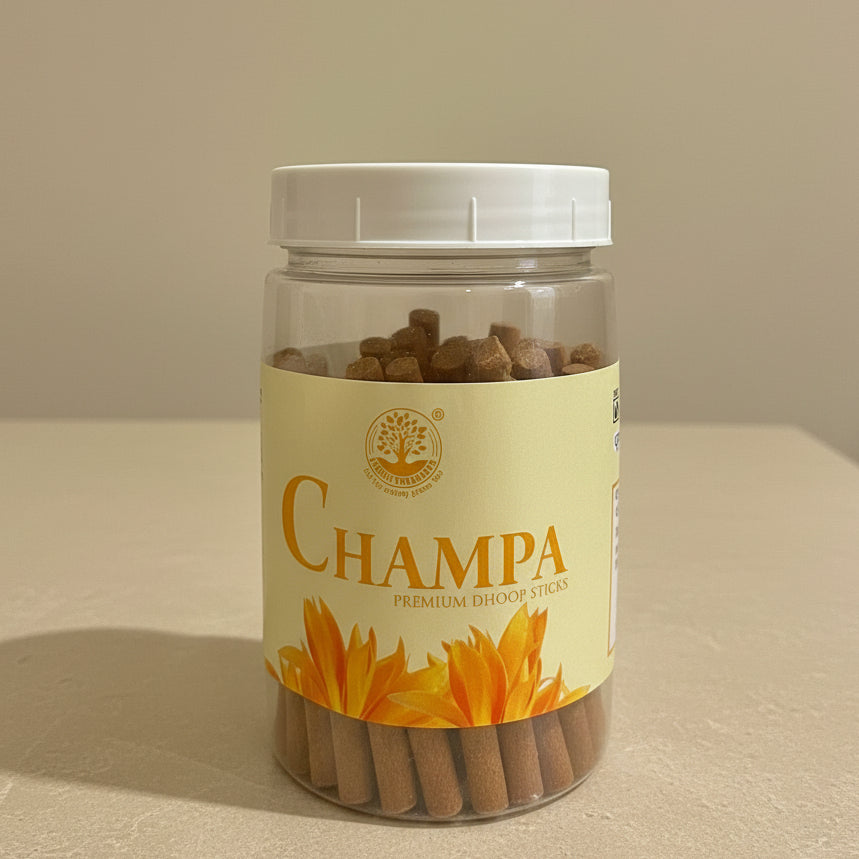 Forest Fragrance CHAMPA Premium Dhoop Sticks Jar (90 gm)