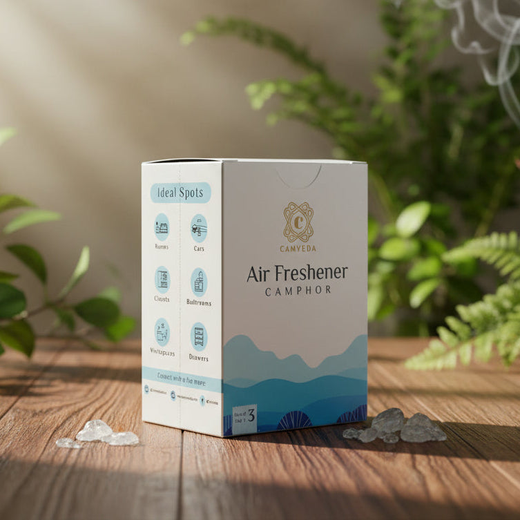 Camveda Air Freshener - Natural Camphor- pack of 3 (150Gm)