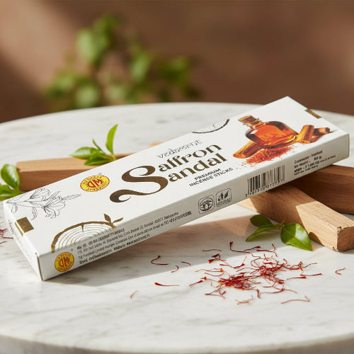 Om Brand Vedamrut SAFFRON SANDAL Premium Incense Sticks (50 gms)