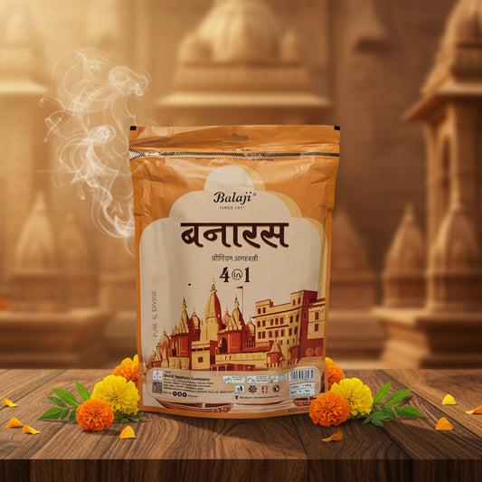Balaji BANARAS 4 in 1  Incense Sticks Zipper (450 gms)