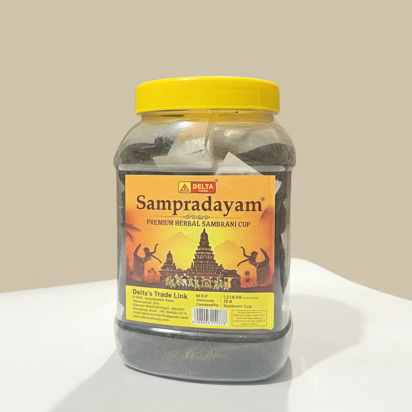 Delta SAMPRADAYAM Premium Herbal Sambrani Cup Jar (30 cups)