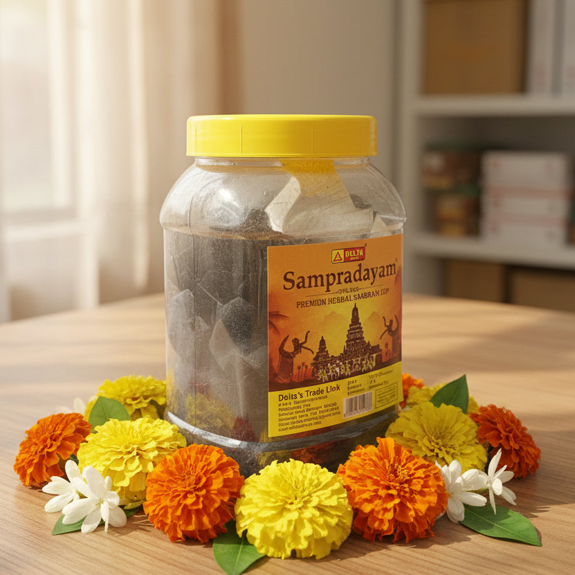 Delta SAMPRADAYAM Premium Herbal Sambrani Cup (30 cups)