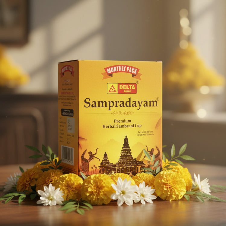 Delta SAMPRADAYAM Herbal Sambrani Cup Monthly Pack (30N)