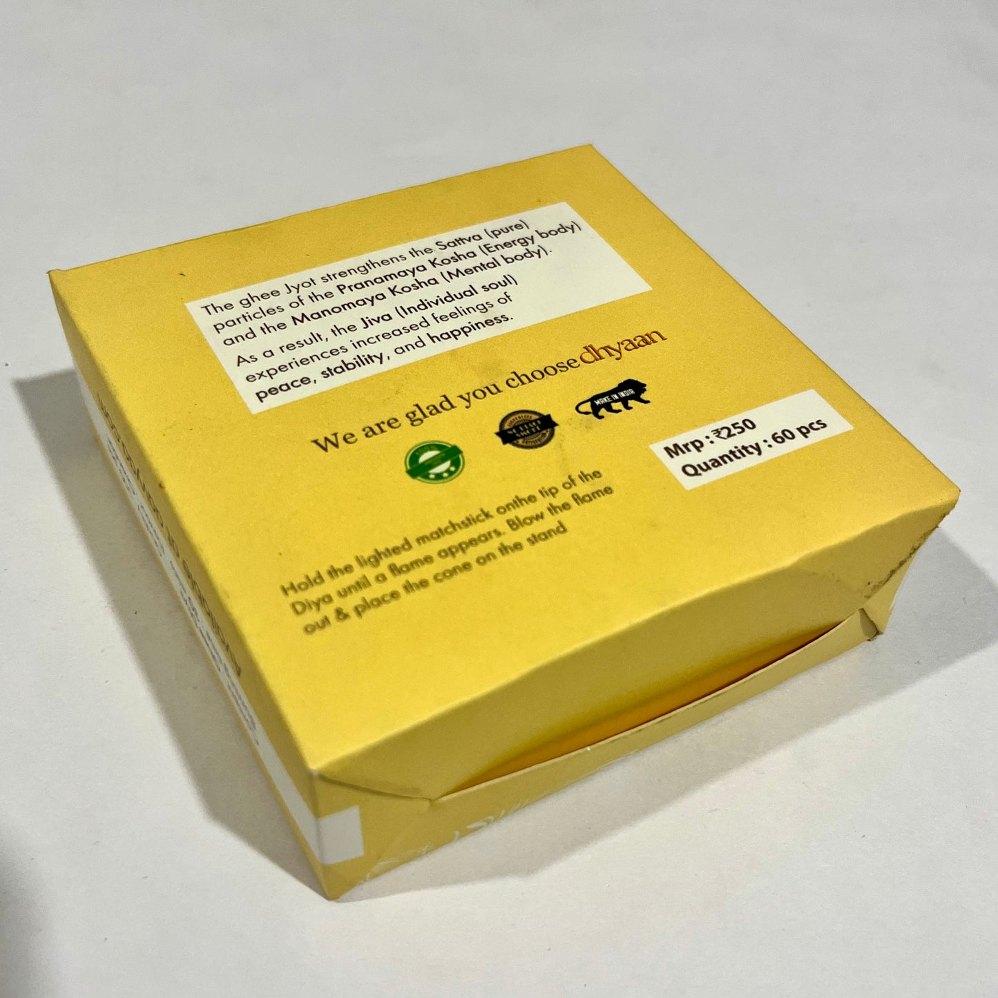 Dhyaan EASY GHEE DIYA Box (60 pcs)