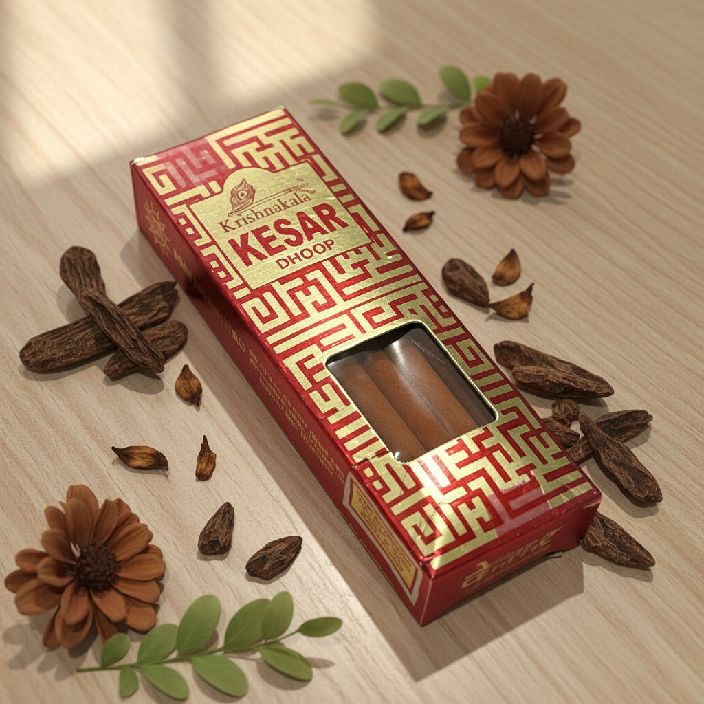 Krishnakala KESAR Premium Dhoop (10 sticks)