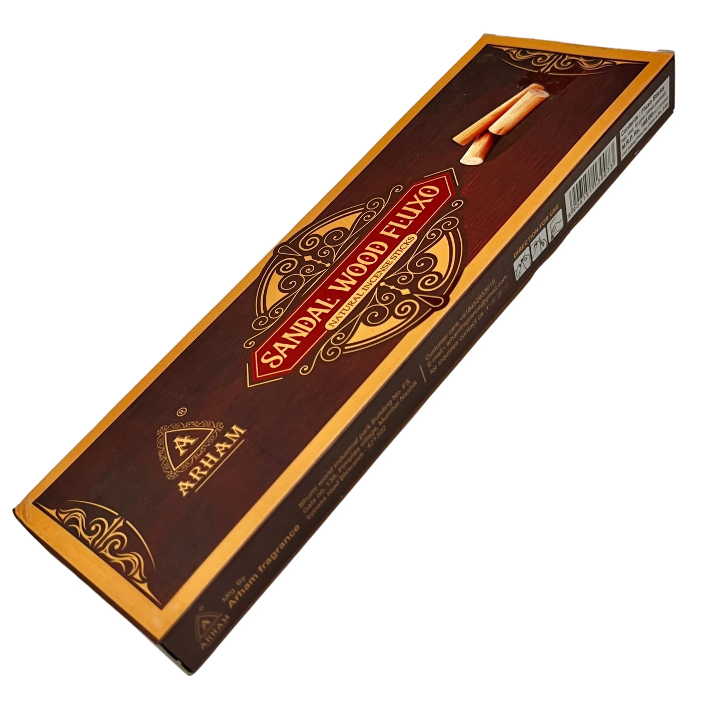 Arham SANDAL WOOD FLUXO Natural Incense Sticks(50 Gm)