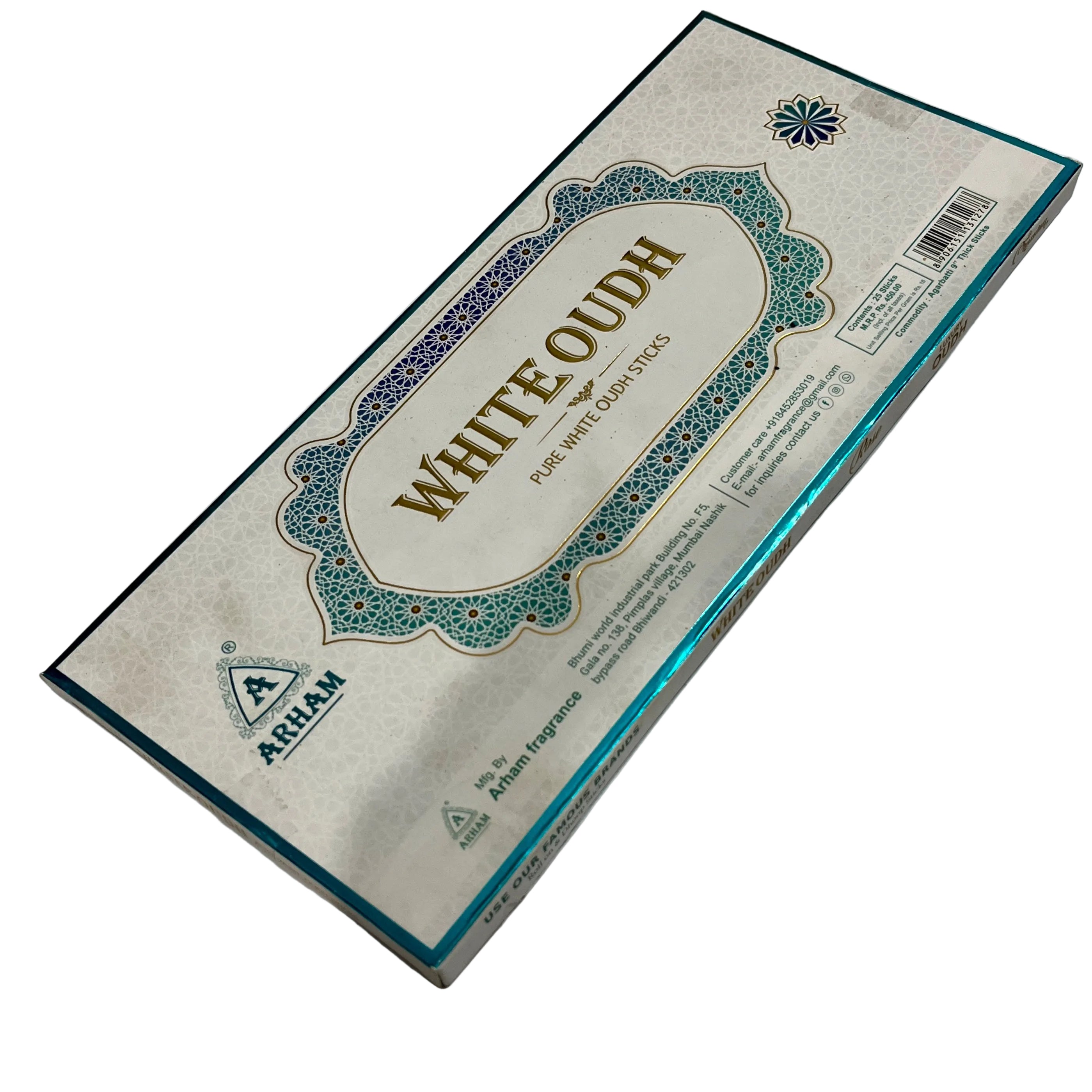 Arham WHITE OUDH Pure Mysore Incense Sticks(25 sticks)