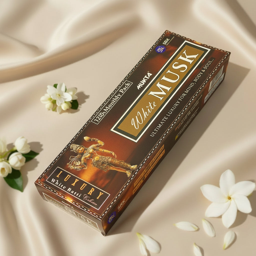 Mukta WHITE MUSK Luxury Incense Sticks(250 Gms)