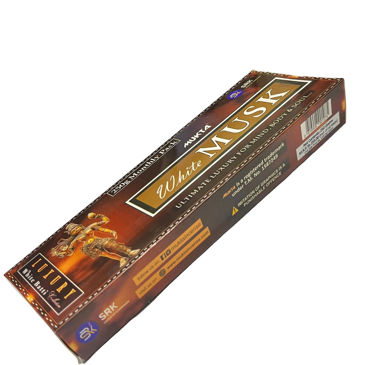 Mukta WHITE MUSK Luxury Incense Sticks(250 Gms)