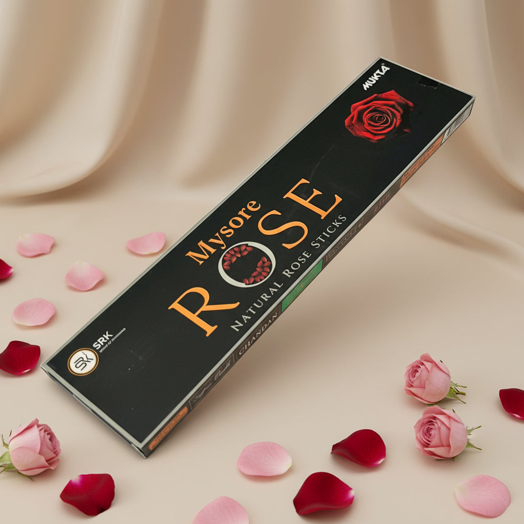 Mukta Mysore ROSE Natural Incense Sticks(10 Sticks)