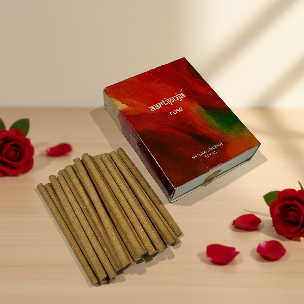 Aartipuja ROSE Natural Incense Sticks(30 unit)