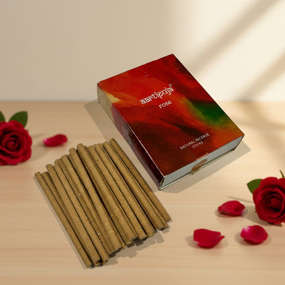 Aartipuja ROSE Natural Incense Sticks(30 unit)