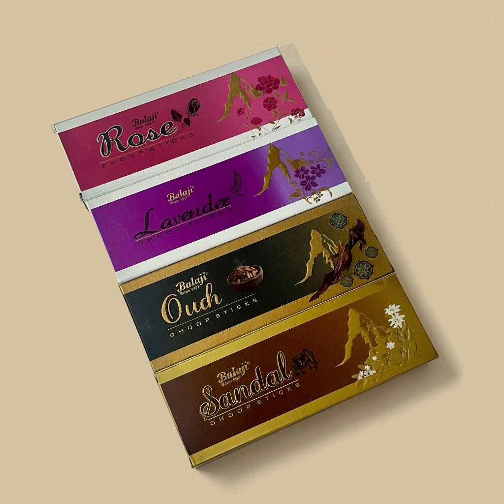 Balaji DHOOP Sticks Combo of 4(Rose, Lavender, Oudh, Sandal)