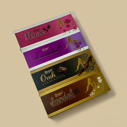 Balaji DHOOP Sticks Combo of 4(Rose, Lavender, Oudh, Sandal)