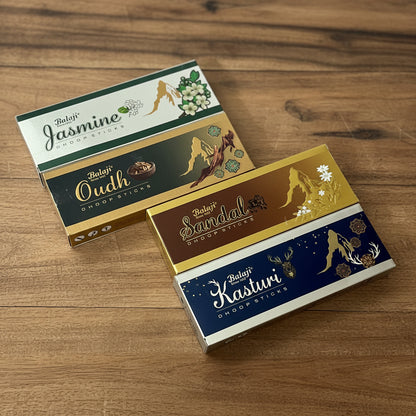Balaji DHOOP Sticks Combo of 4 (Kasturi, Jasmine, Oudh, Sandal)