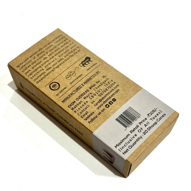 Ekom Amber Woods Cone Dhoop (20 sticks)