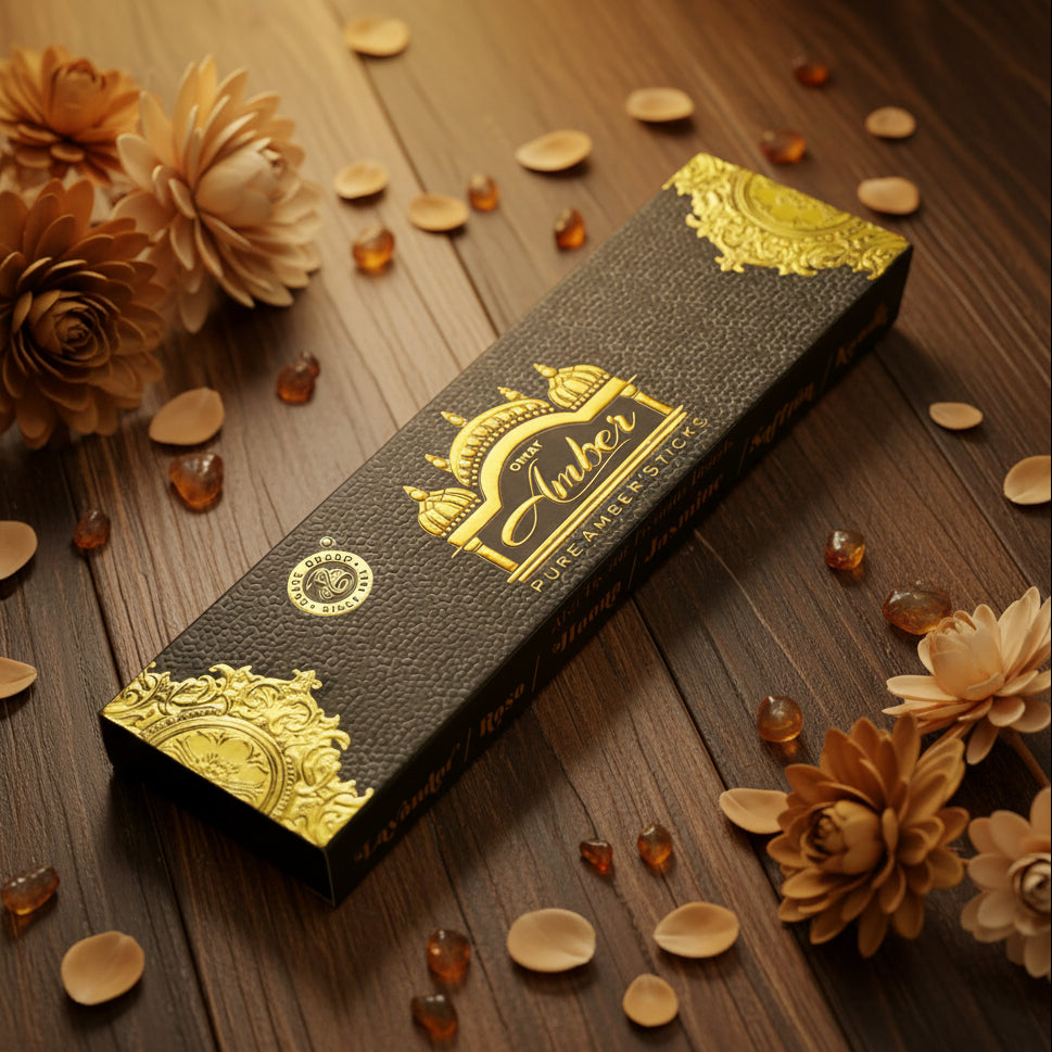 Orkay Fragrances Pure AMBER Incense Sticks (10 sticks)