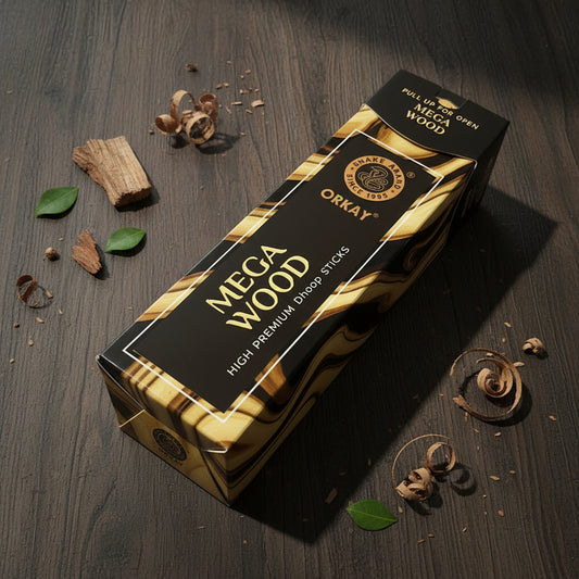 Orkay Fragrances MEGA WOOD Dhoop Sticks (10 sticks)