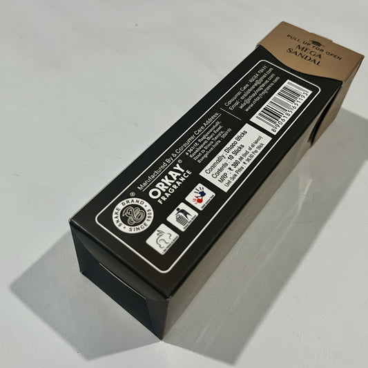 Orkay Fragrances MEGA SANDAL Dhoop Sticks (10 sticks)