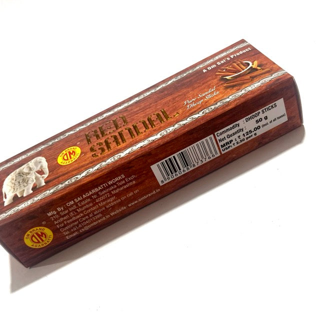 Om Vedamrut RED SANDAL Premium dhoop Sticks (50 gms)