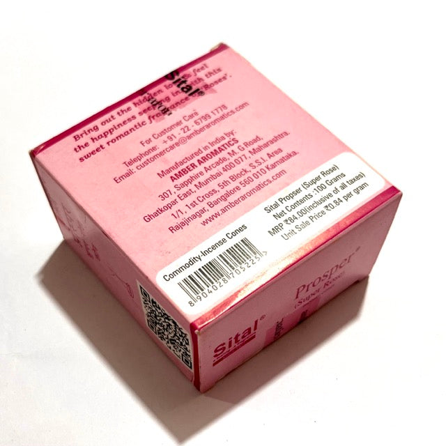 Sital Prosper (Super Rose) incense Cones (100gm)