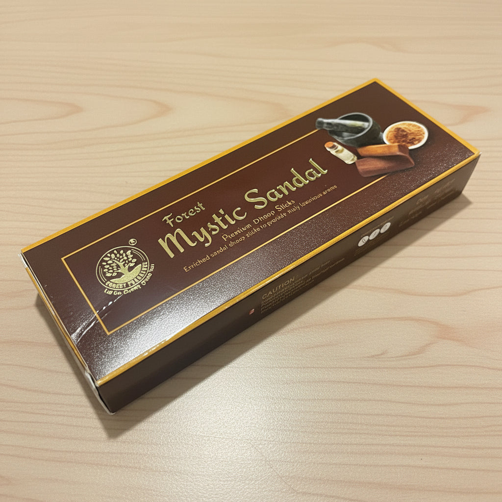 Forest Fragrance Mystic SANDAL Dhoop Sticks (10 Sticks)