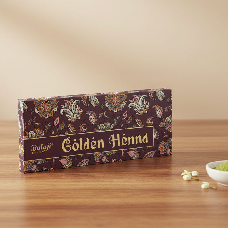 Balaji GOLDEN HEENA Luxury Incense Sticks (25 sticks)