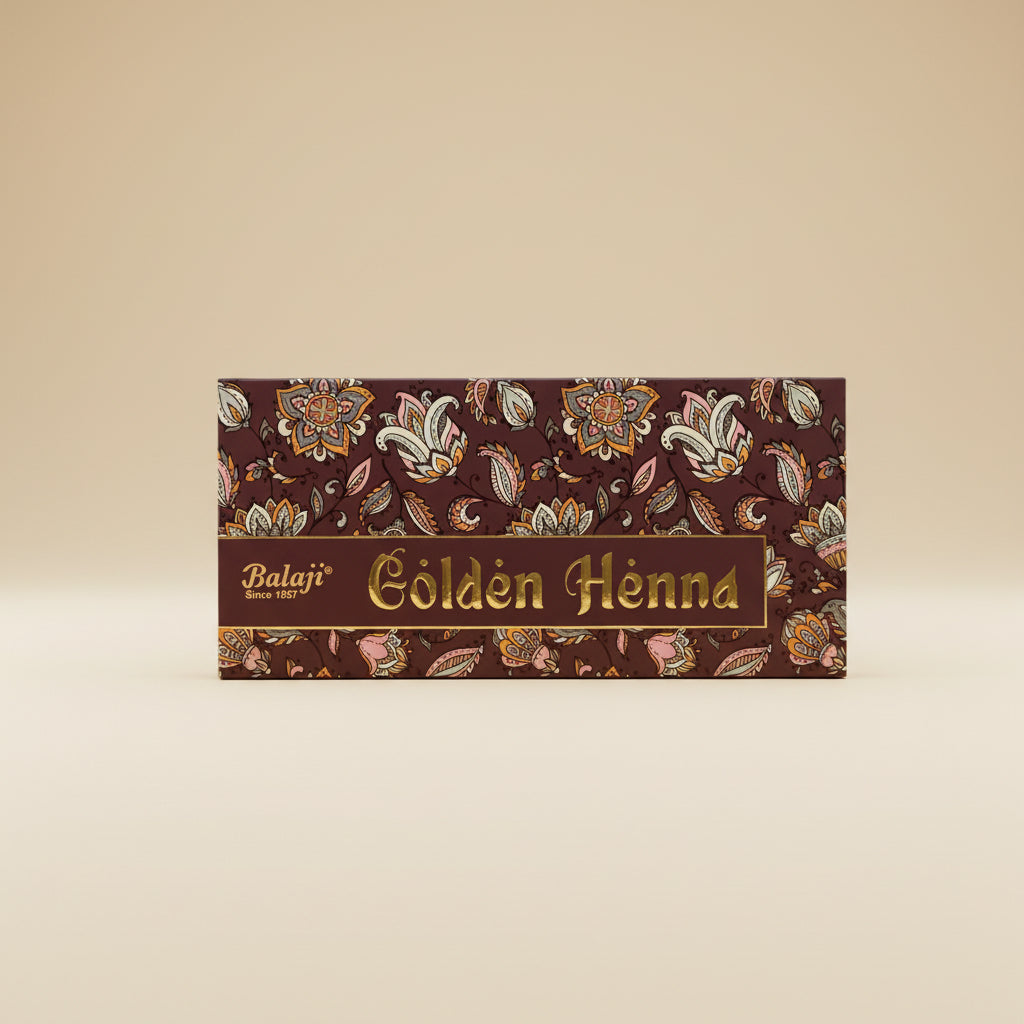 Balaji GOLDEN HEENA Luxury Incense Sticks (25 sticks)