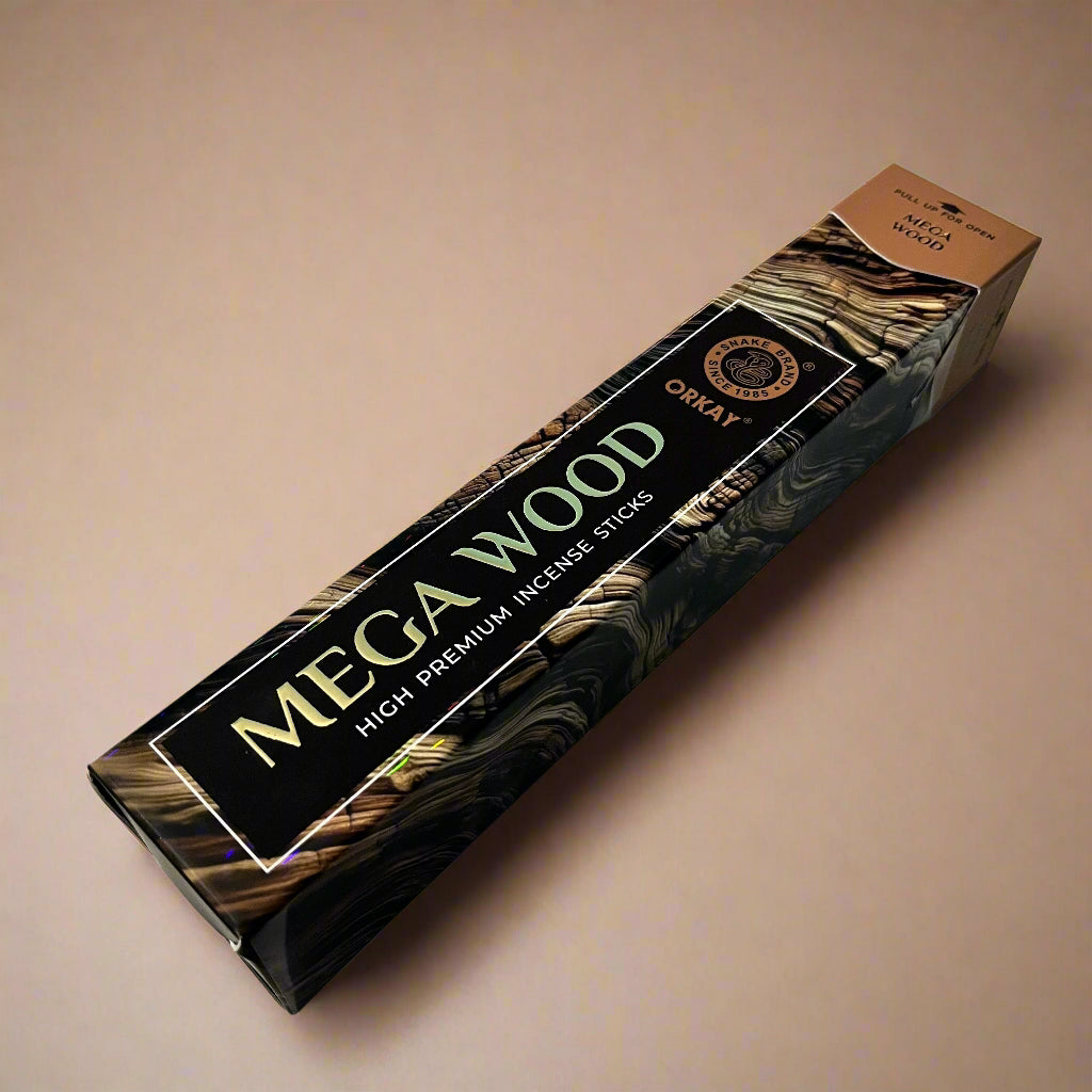 Orkay Fragrances MEGA WOOD Premium Incense Sticks (10 sticks)