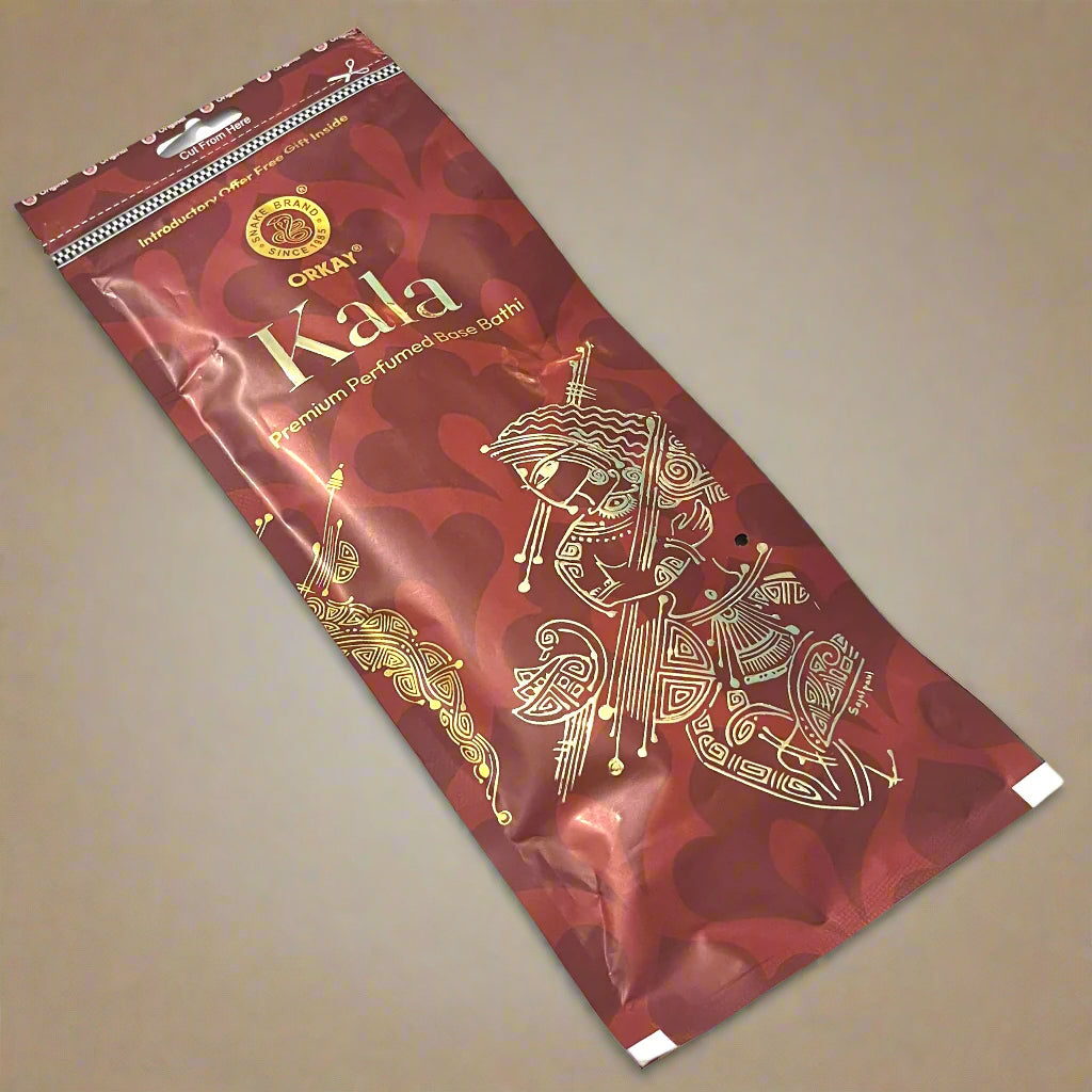 Orkay KALA Premium Perfumed Base Bathi Incense Sticks Zipper (100gm)