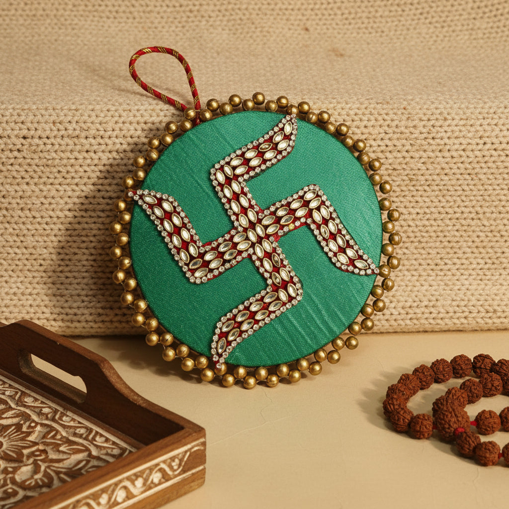 Swastik Door Hanging Light Green