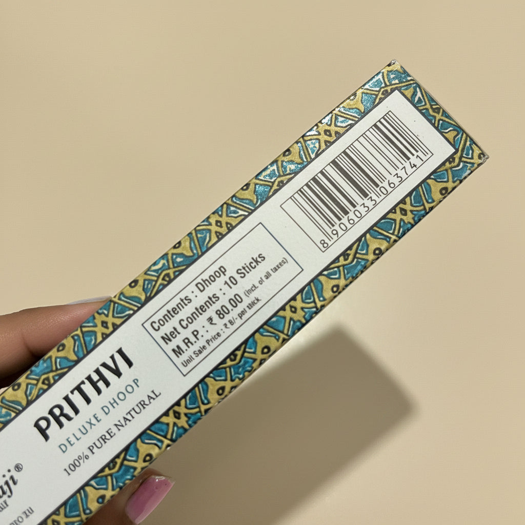 Balaji PRITHVI Premium Wet Dhoop Sticks (10 sticks)
