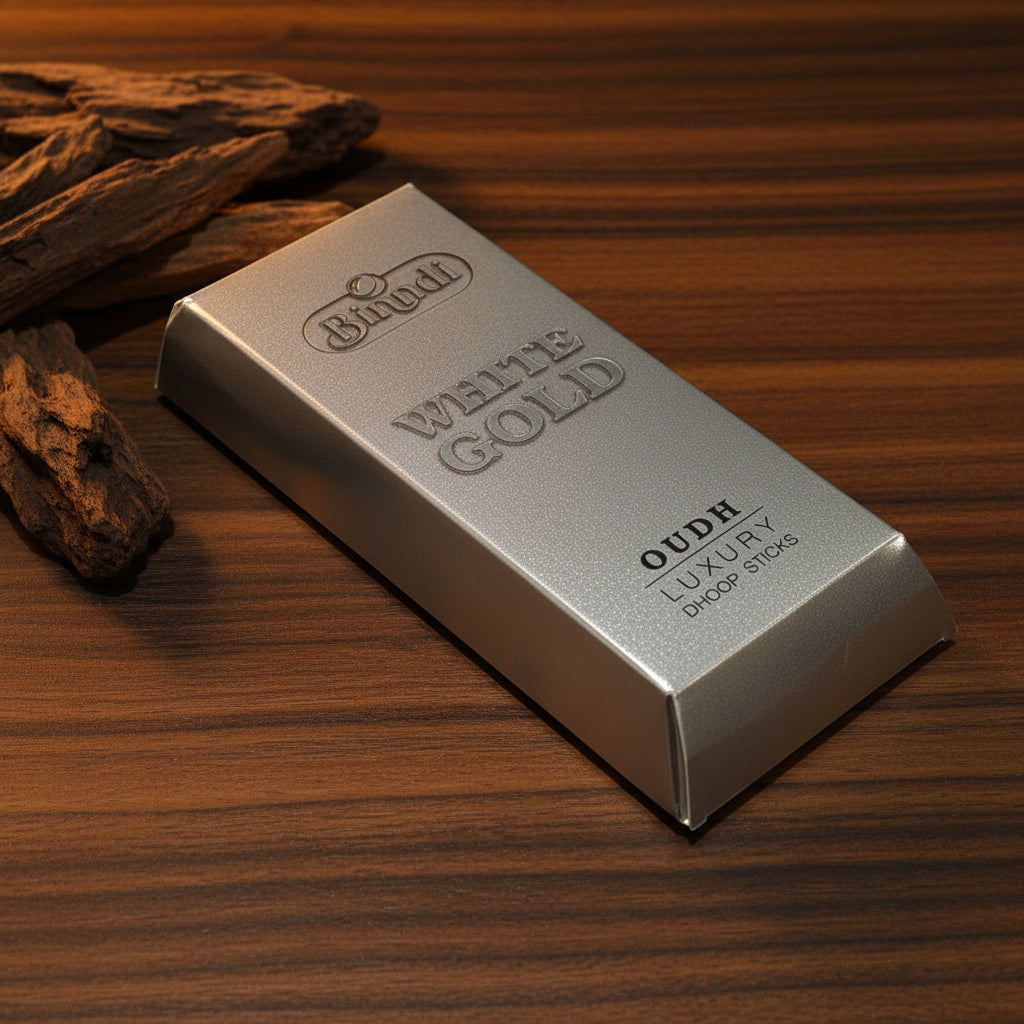 Binndi WHITE GOLD Luxury Dhoop Sticks(10 Sticks)