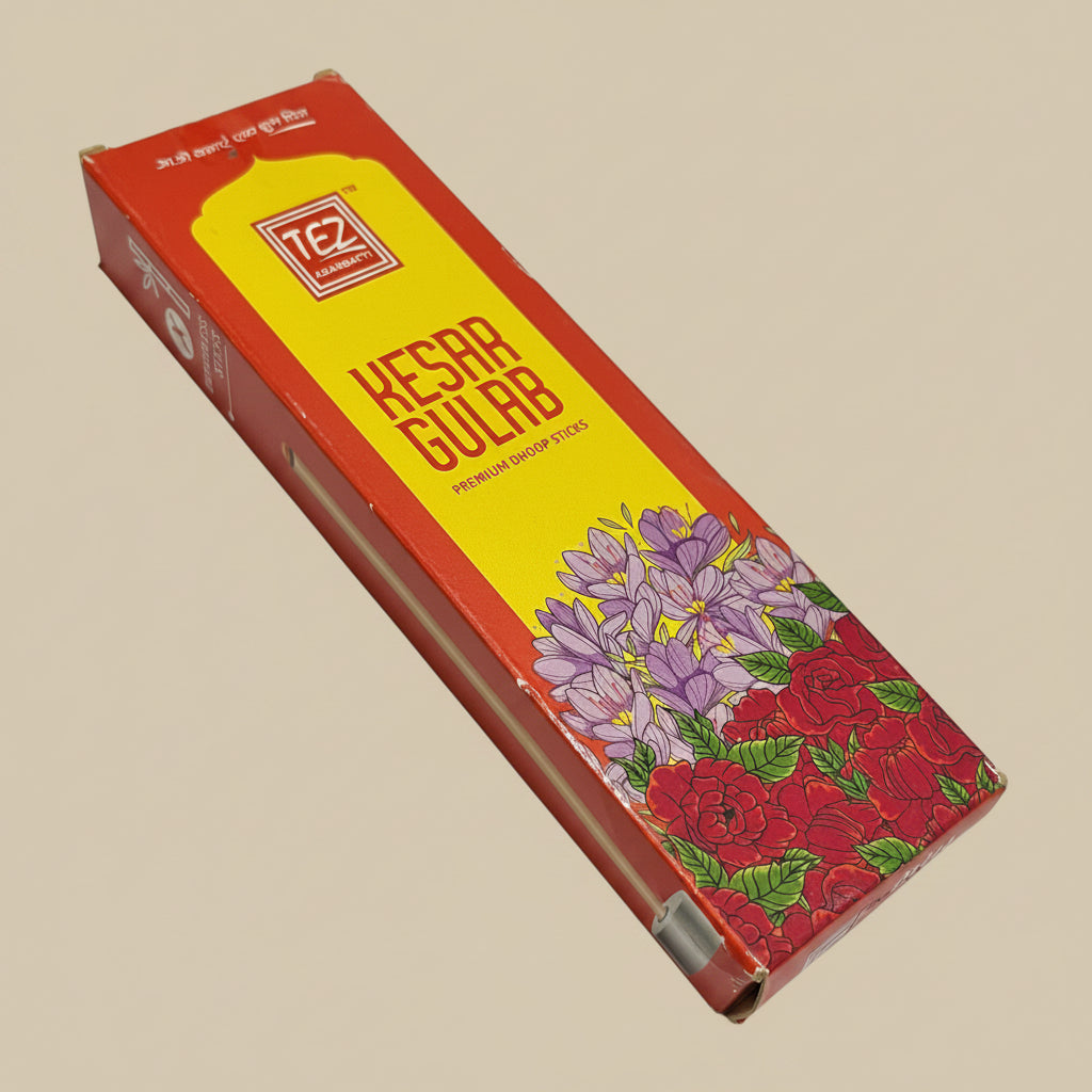 Tez Kesar Gulab Premium Dhoop Sticks (10 Sticks)