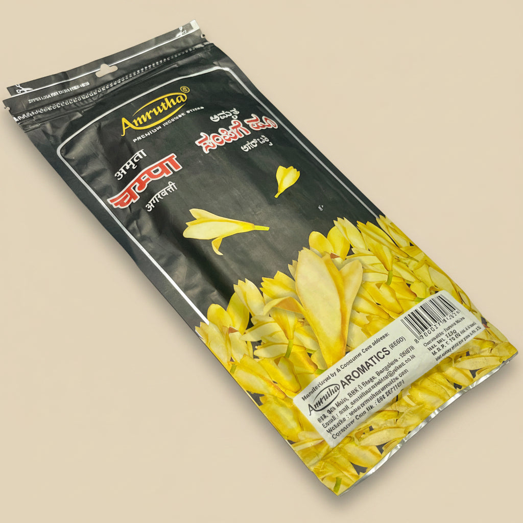 Amrutha Premium CHAMPA Incense Sticks Zipper (125gm)