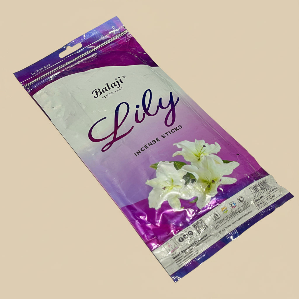 Balaji LILY Incense Sticks Zipper (120 gms)