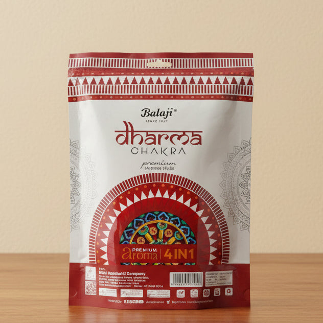 Balaji DHARMA CHAKRA Incense Sticks Zipper (450 gms)