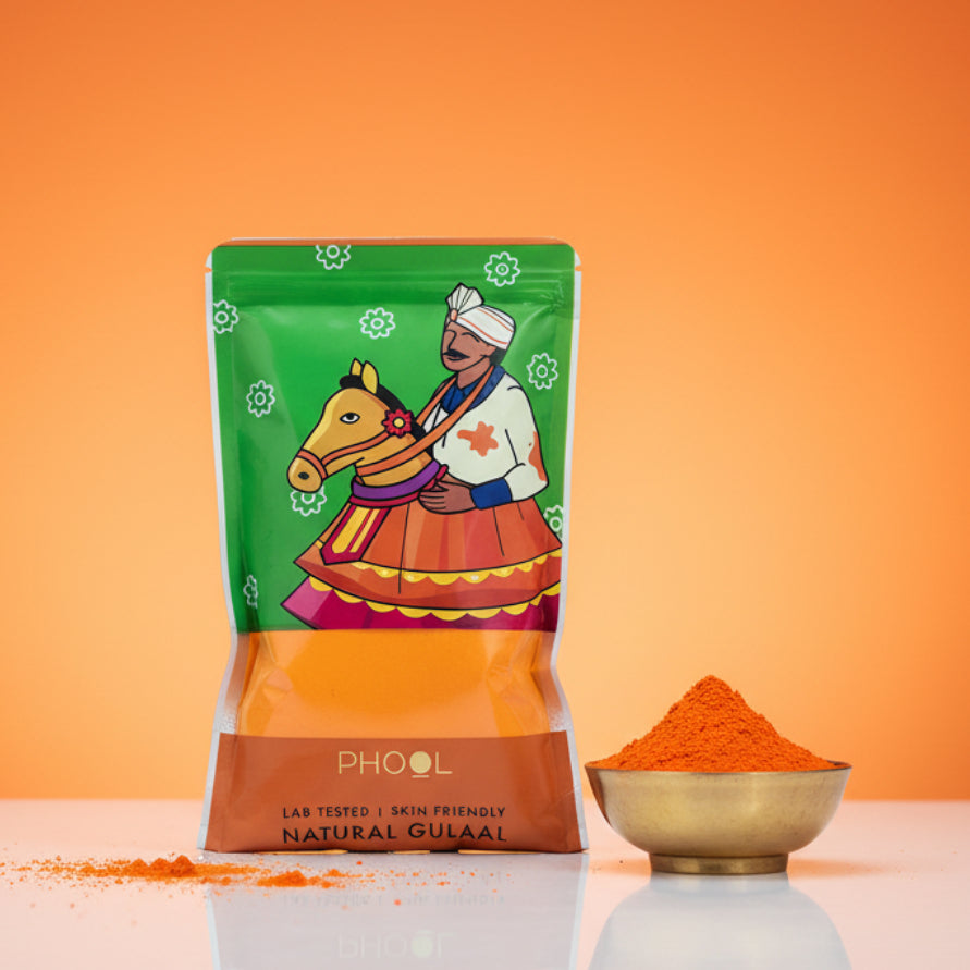 PHOOL ORANGE Natural -NARANGI Gulaal (100 g)