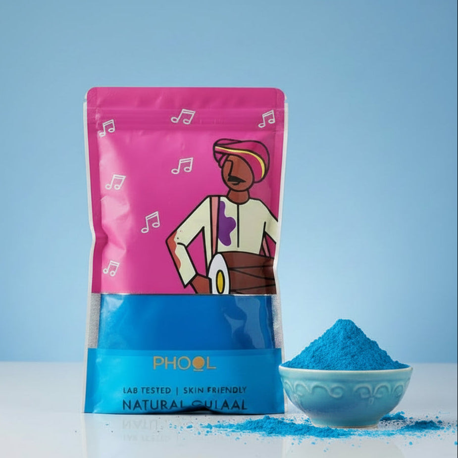 PHOOL BLUE Natural -NEELA Gulaal (100 g)