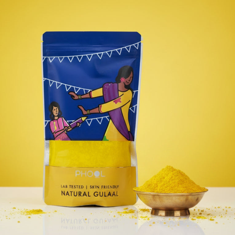PHOOL Yellow Natural -PEELA Gulaal (100 g)
