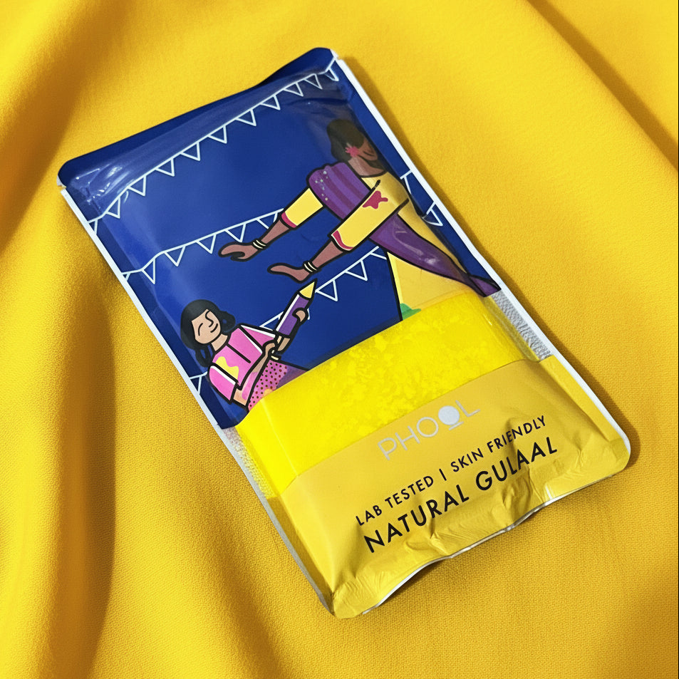 PHOOL Yellow Natural -PEELA Gulaal (100 g)