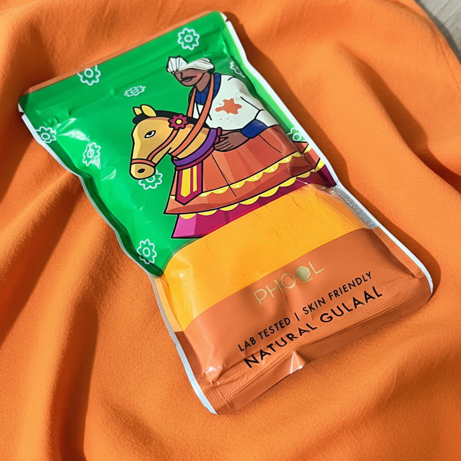 PHOOL ORANGE Natural -NARANGI Gulaal (100 g)