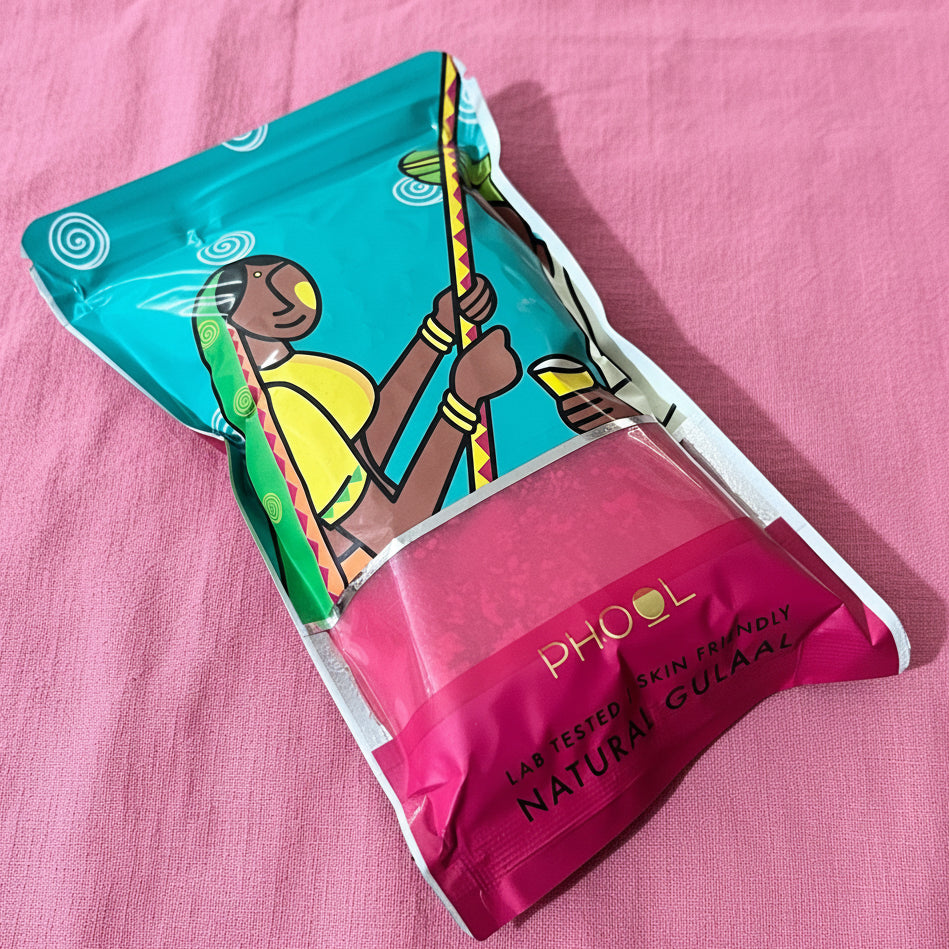 PHOOL Pink Natural - Gulabi Gulaal (100 g)