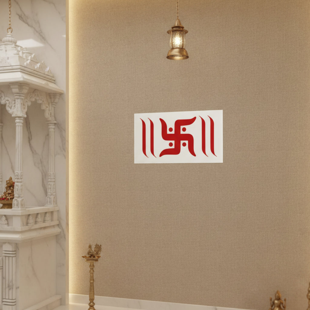 Aavyaa Red Swastik Sticker Set of 2
