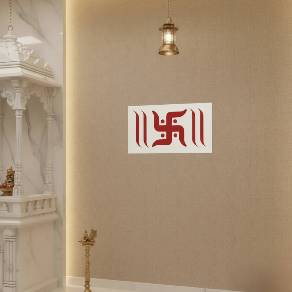 Aavyaa Red Swastik Sticker Set of 2