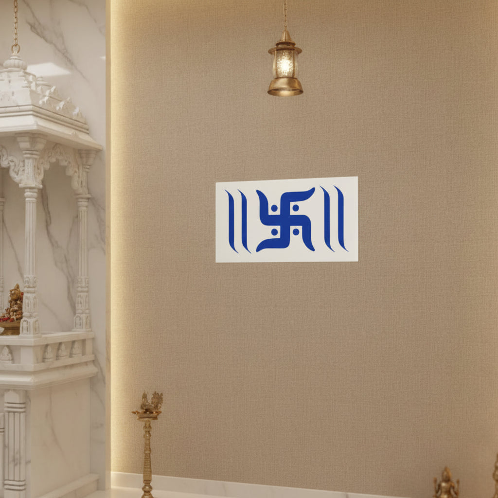 Aavyaa Blue Swastik Sticker Set of 2