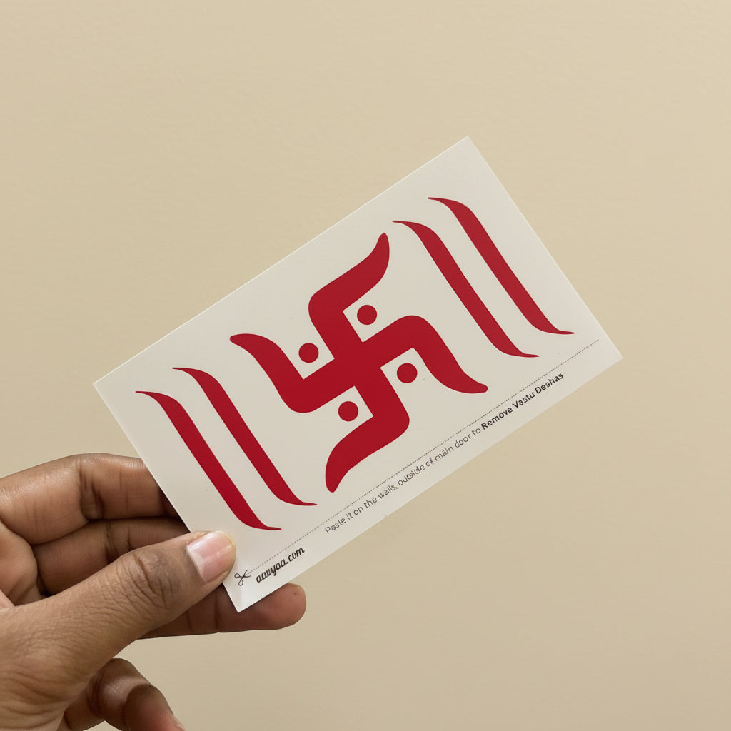 Aavyaa Red Swastik Sticker Set of 2