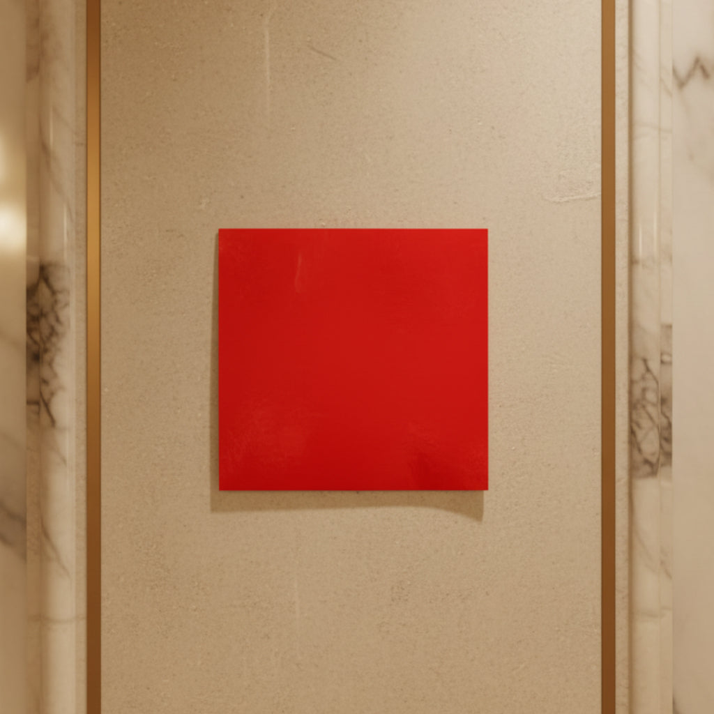 Aavyaa Simple Red Sticker Set of 2 (3" x 3")