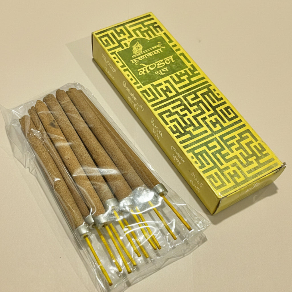 Krishnakala SANDAL Premium Candy Agarbathi Thick Incense Sticks (10 sticks)