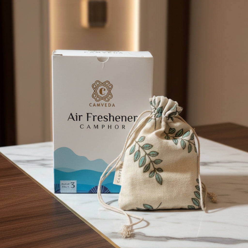 Camveda Air Freshener - Natural Camphor- pack of 3 (150Gm)